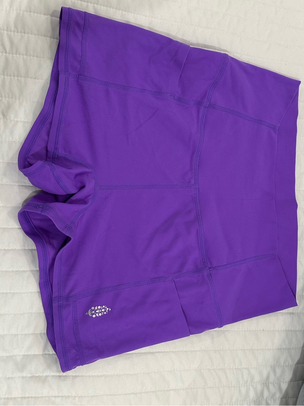 Free People Purple High-Waist Bike Shorts